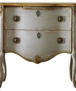 Beaumont Lane French Two Drawer Accent Chest Console In Gray