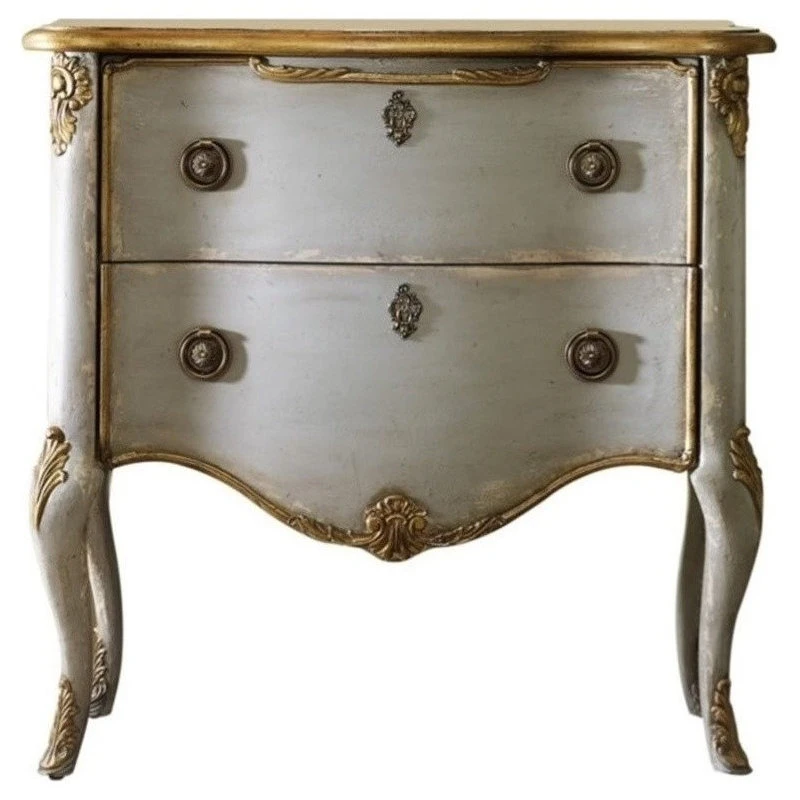 Beaumont Lane French Two Drawer Accent Chest Console In Gray 1 Beaumont Lane French Two Drawer Accent Chest Console In Gray