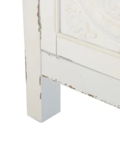 GDFStudio GDF Studio Aliana Shabby Painted Accent Cabinet, Distressed White/Brown -Palace-shop 9c31178801e524b5 7434 w800 h800 b0 p0