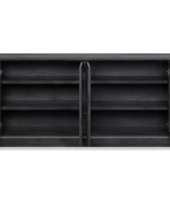 Belleze 70" Rustic Wood Sideboard Stand 4 Doors Buffet Cabinet, Rustic Gray -Palace-shop 9db1f8460019f982 8876 w800 h800 b1 p0