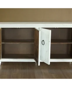 Crafters And Weavers Macao Rustic Modern Solid Wood 4-Door Sideboard, White 9 Crafters And Weavers Macao Rustic Modern Solid Wood 4-Door Sideboard, White -Palace-shop 9e01c5cd0b0c7548 3113 w800 h800 b0 p0