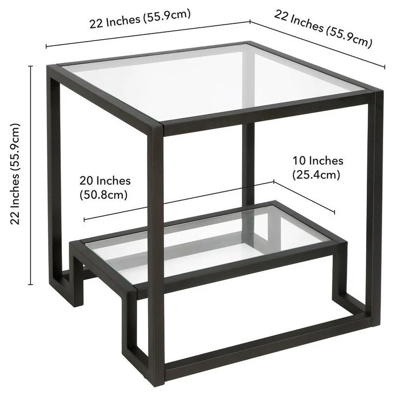 Hudson&Canal Hudson & Canal Athena Side Table, Blackened Bronze 5 Hudson&Canal Hudson & Canal Athena Side Table, Blackened Bronze - Image 5