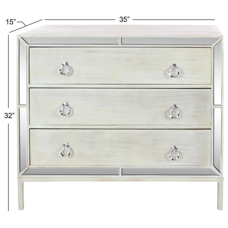 Brimfield & May Glam White Wood Chest 56690 4 Brimfield & May Glam White Wood Chest 56690 - Image 4