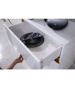 MS Furniture Piaz Sideboard, Luxe Glam Buffet Cabinet Gold Credenza, White -Palace-shop a35120160220171a 1098 w800 h800 b0 p0