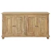 Moti Bayside Jensen 4-Door Solid Wood Sideboard, Distressed Natural Finish