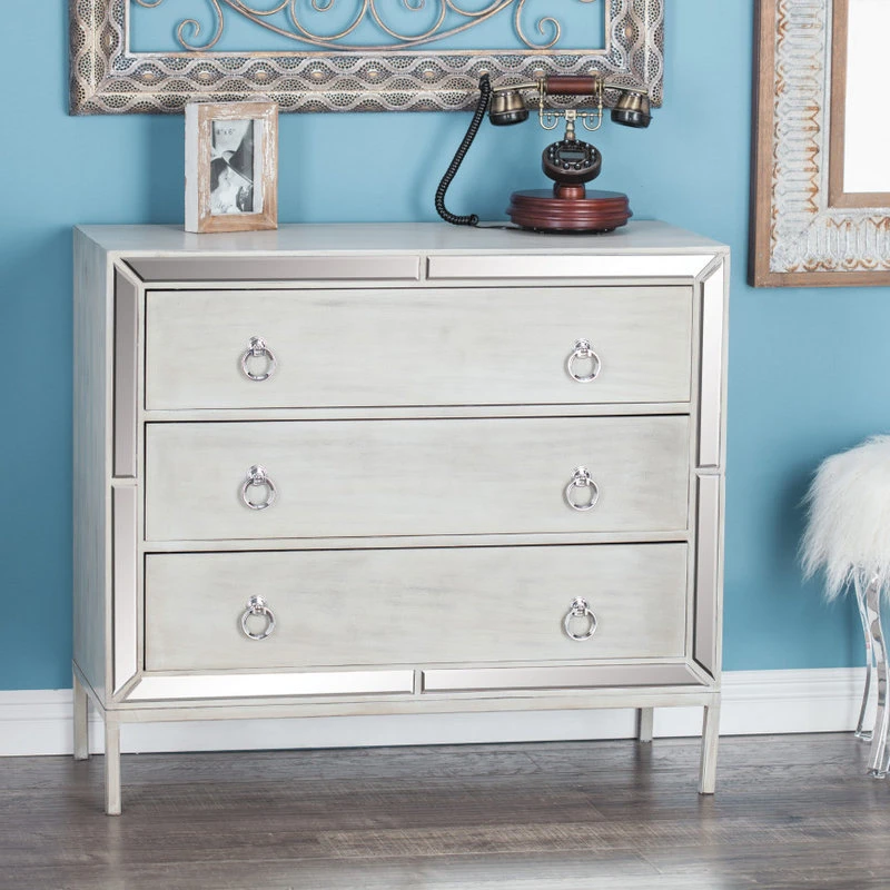 Brimfield & May Glam White Wood Chest 56690 3 Brimfield & May Glam White Wood Chest 56690 - Image 3