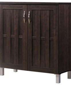 Baxton Studio Excel Modern And Contemporary Dark Brown Sideboard Storage Cabinet