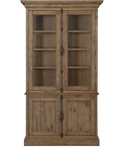 Magnussen Home Furnishings Magnussen Willoughby China Cabinet In Weathered Barley