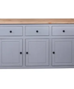 Vida XL International B.V. VidaXL Solid Wood Pine Sideboard Gray Panama Range Storage Cabinet Furniture 15 Vida XL International B.V. VidaXL Solid Wood Pine Sideboard Gray Panama Range Storage Cabinet Furniture -Palace-shop a5d13a07009b70d3 6383 w800 h800 b1 p0