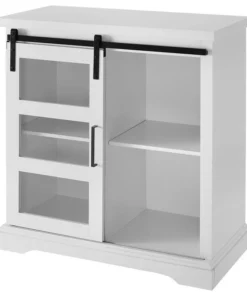 Walker Edison 32" Modern Accent Buffet Cabinet - Solid White