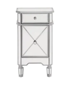 Elegant Furniture & Lighting Chamberlan Clear Mirror Cabinet
