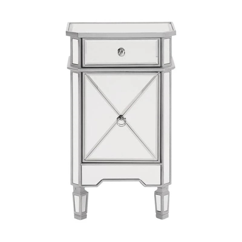 Elegant Furniture & Lighting Chamberlan Clear Mirror Cabinet 1 Elegant Furniture & Lighting Chamberlan Clear Mirror Cabinet