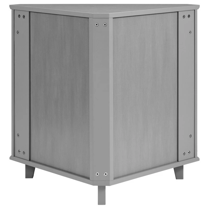 Walker Edison Gwen Fretwork Corner Accent Cabinet - Grey 4 Walker Edison Gwen Fretwork Corner Accent Cabinet - Grey - Image 4