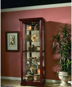Pulaski Furniture Pulaski Victorian Cherry Curio Cabinet -Palace-shop a991a6be0bdb154e 2876 w800 h800 b0 p0