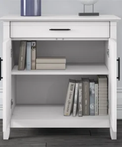 Bush Business Furniture Bush Furniture Key West Secretary Desk With Storage Cabinet In Pure White Oak -Palace-shop ab513dd8005eb930 5739 w800 h800 b0 p0