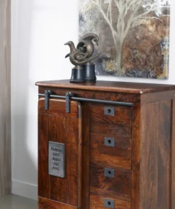 Coast To Coast Imports, LLC Warm Brown Mango 4 Drawer 1 Door Cabinet -Palace-shop ab9192e20e9e2158 6398 w800 h800 b0 p0