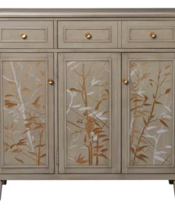Jennifer Taylor Home Dauphin Handpainted Entryway Storage Cabinet, Gray Cashmere