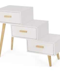 GDFStudio Auckland Mid-Century Modern 3 Drawer Tiered Cabinet -Palace-shop ad9156190f906a5e 4167 w800 h800 b1 p0