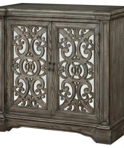 Coast To Coast Imports, LLC Savannah Mist Blue And Gray 2 Door Cabinet