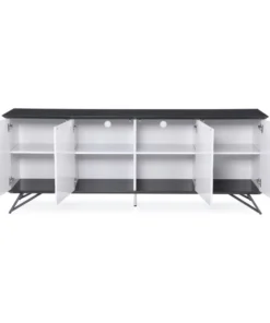 Zuri Furniture 78.6" Modern Vortice Buffet Black And White Lacquer Matte Black Legs 11 Zuri Furniture 78.6" Modern Vortice Buffet Black And White Lacquer Matte Black Legs -Palace-shop b0d17daa0dc5eefa 8150 w800 h800 b1 p0