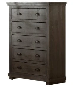 Progressive Furniture Willow Chest, Distressed Dark Gray