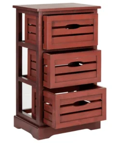 Safavieh Samara 3-Drawer Cabinet, Red 5 Safavieh Samara 3-Drawer Cabinet, Red -Palace-shop b1e1170805e8799a 5993 w800 h800 b1 p0