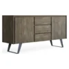 Simpli Home Ltd. Simpli Home Lowry Solid Acacia Wood Sideboard Buffet In Gray