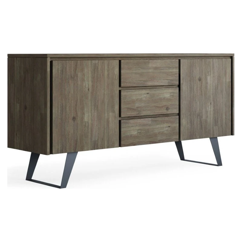 Simpli Home Ltd. Simpli Home Lowry Solid Acacia Wood Sideboard Buffet In Gray 1 Simpli Home Ltd. Simpli Home Lowry Solid Acacia Wood Sideboard Buffet In Gray