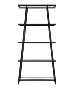 Henn&Hart 34" Blackened Bronze Metal/Glass Bookcase -Palace-shop b2e171090f2251f6 2121 w800 h800 b1 p0