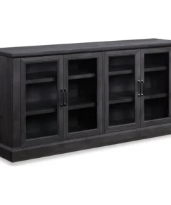 Belleze 70" Rustic Wood Sideboard Stand 4 Doors Buffet Cabinet, Rustic Gray -Palace-shop b30115cb0019f996 8876 w800 h800 b1 p0