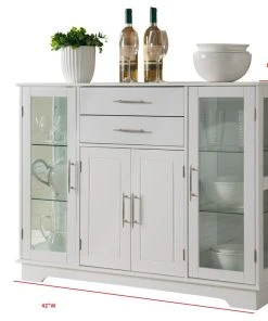 Pilaster Designs Elias Kitchen Storage Sideboard Buffet Cabinet With Glass Doors, Drawers 13 Pilaster Designs Elias Kitchen Storage Sideboard Buffet Cabinet With Glass Doors, Drawers -Palace-shop b321b59e091b247e 6016 w800 h800 b1 p0 1 1