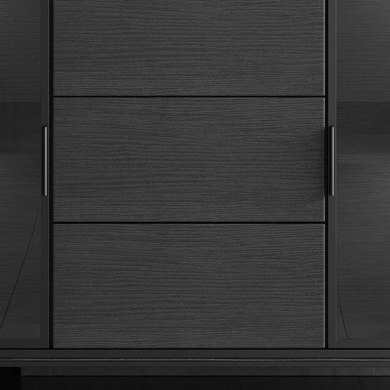 HOMARY 47" Black Sideboard Buffet Doors&Drawers Stone Top Modern Sideboard Cabinet 8 HOMARY 47" Black Sideboard Buffet Doors&Drawers Stone Top Modern Sideboard Cabinet - Image 8