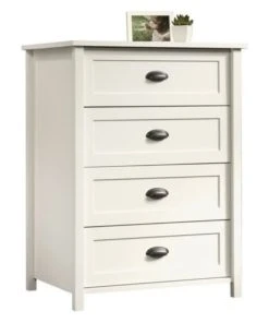 Bowery Hill 4 Drawer Chest In Soft White