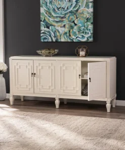 SEI Furniture Topizan Low-Profile Accent Cabinet, Antique White -Palace-shop b5d1b2d80dc59054 3367 w800 h800 b0 p0