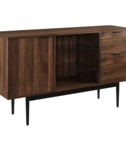 Walker Edison 52 Modern 2-Drawer Lifted Sideboard - Dark Walnut