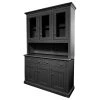 Eagle Furniture, 54" Coastal Dining Buffet, Iron Ore, With Hutch