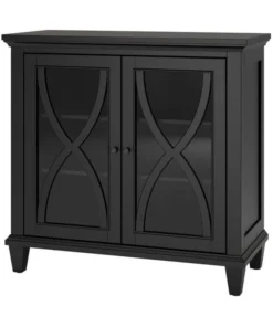 Ameriwood Home Ellington Double Door Accent Cabinet In Black