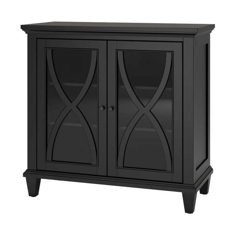 Ameriwood Home Ellington Double Door Accent Cabinet In Black 1 Ameriwood Home Ellington Double Door Accent Cabinet In Black
