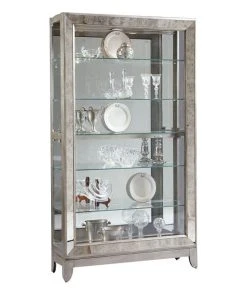 Pulaski Furniture Pulaski Side Entry Curio, Platinum