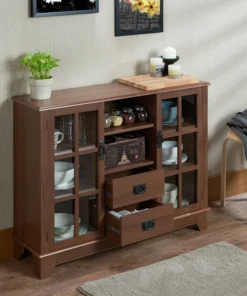 Acme Furniture Acme Dubbs Cabinet, Walnut -Palace-shop bb512fc109483a8e 0740 w800 h800 b0 p0