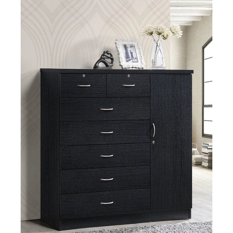 Hodedah Import Inc. Hodedah 7 Drawer Chest In Black 2 Hodedah Import Inc. Hodedah 7 Drawer Chest In Black - Image 2