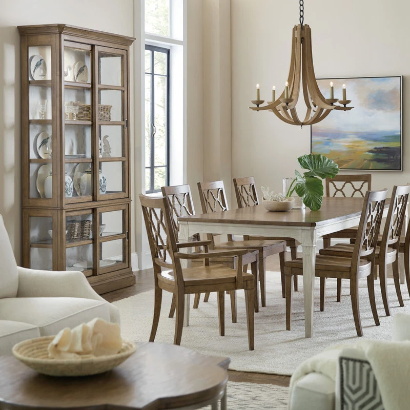 Hooker Furniture Montebello Sliding Door Display Cabinet, Carob Brown 4 Hooker Furniture Montebello Sliding Door Display Cabinet, Carob Brown - Image 4