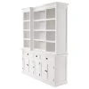 NovaSolo Halifax Kitchen Hutch Cabinet With 5 Doors 3 Drawers
