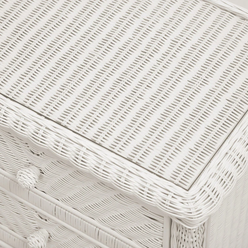 Sea Winds Trading Santa Cruz 3-Drawer Chest With Glass Top, White 7 Sea Winds Trading Santa Cruz 3-Drawer Chest With Glass Top, White - Image 7