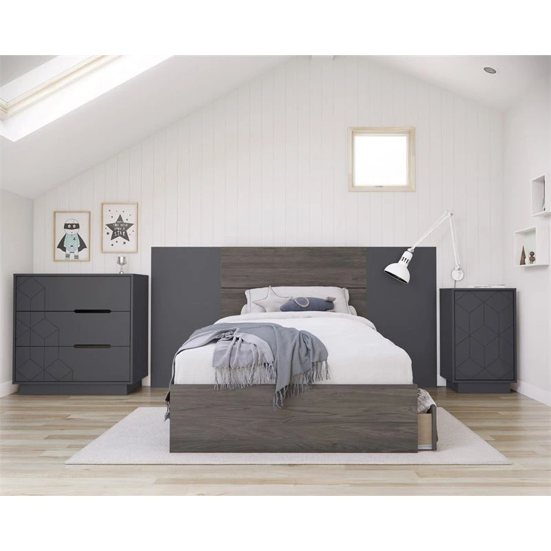 Nexera 420349 3 Drawer Chest Charcoal Gray 5 Nexera 420349 3 Drawer Chest Charcoal Gray - Image 5