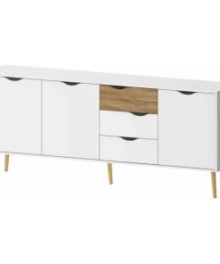 Tvilum Diana 77" Sideboard In White And Oak Structure