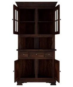 Sierra Living Concepts Inc Carlinville Rustic Solid Wood Glass Door Corner Hutch -Palace-shop c1619f470df132f2 7578 w800 h800 b1 p0
