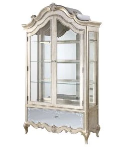 Acme Furniture Esteban Curio, Mirrored And Antique Champagne