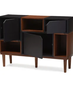 Baxton Studio Anderson Wood Sideboard Storage Cabinet, Retro Oak And Espresso -Palace-shop c2d1b87e06f05833 7513 w800 h800 b1 p0