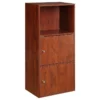 Convenience Concepts Xtra Storage Two-Door Bookcase In Cherry Wood Finish